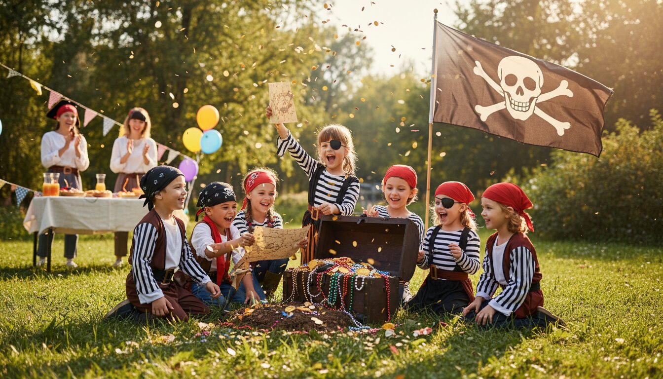 découvrez notre menu d'anniversaire clé en main « à l’abordage du trésor perdu » spécialement conçu pour les enfants de 3 à 6 ans, rempli d'aventures gourmandes et fun pour une fête inoubliable.