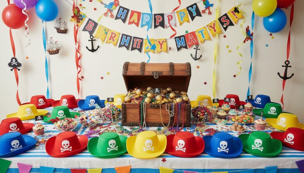 découvrez notre menu d’anniversaire clé en main « à l’abordage du trésor perdu », parfait pour les enfants de 3 à 6 ans. offrez une fête magique et sans stress avec des plats savoureux et une ambiance pirate inoubliable.
