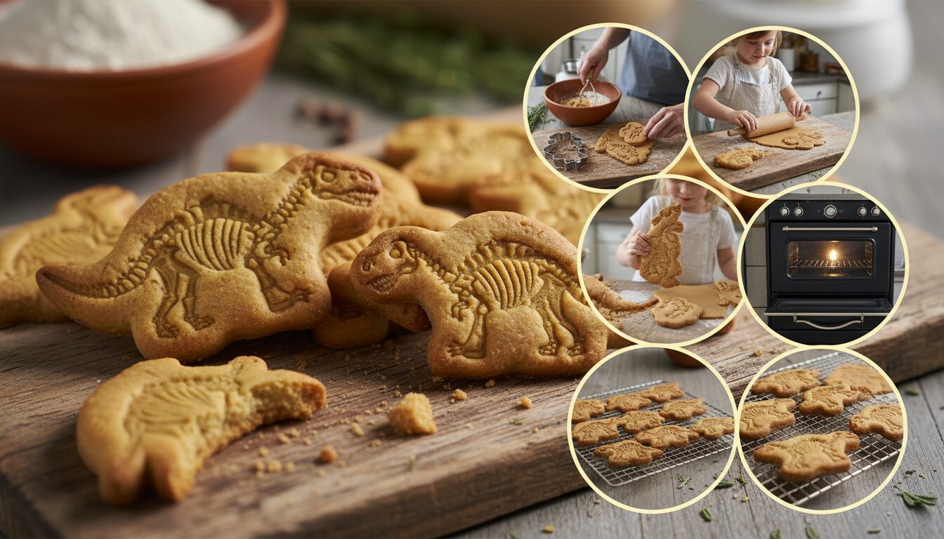 découvrez nos biscuits fossiles dinosaures à croquer, parfaits pour prolonger l'aventure avec un snack ludique et délicieux.