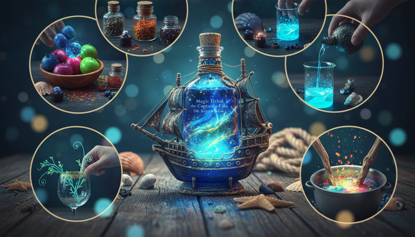 découvrez la boisson magique du capitaine des sept mers, une potion légendaire aux pouvoirs extraordinaires qui vous transportera au cœur des aventures maritimes.