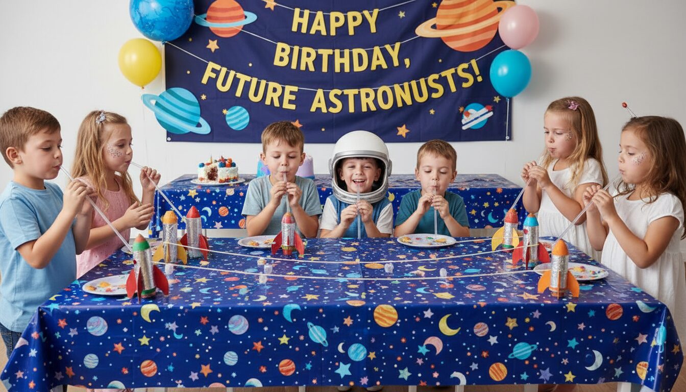 découvrez notre menu d'anniversaire clé en main pour les enfants de 7 à 9 ans sur le thème 'cap sur la station spatiale'. une fête ludique et éducative qui invite les petits astronautes à explorer l'espace tout en partageant un repas délicieux et adapté à leur âge.