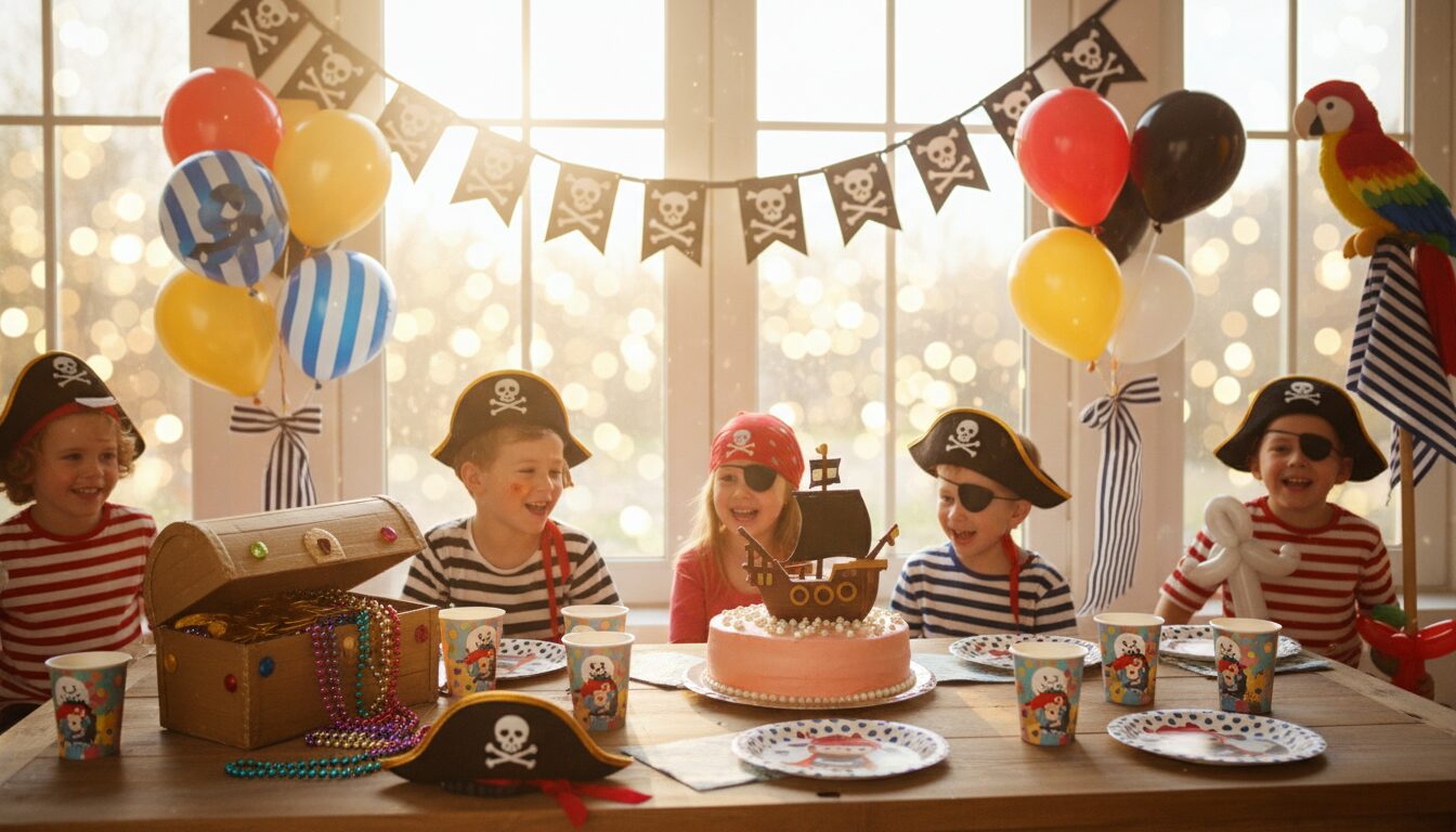 découvrez des idées de décoration simple et ludique sur le thème des pirates, spécialement conçues pour les enfants de 7 à 9 ans.