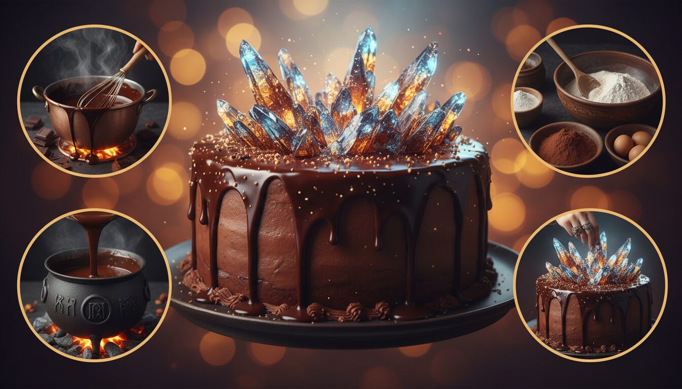 découvrez notre gâteau de sorcier au chocolat riche et gourmand, garni d'éclats magiques pour une touche féerique et délicieuse. parfait pour émerveiller vos papilles !