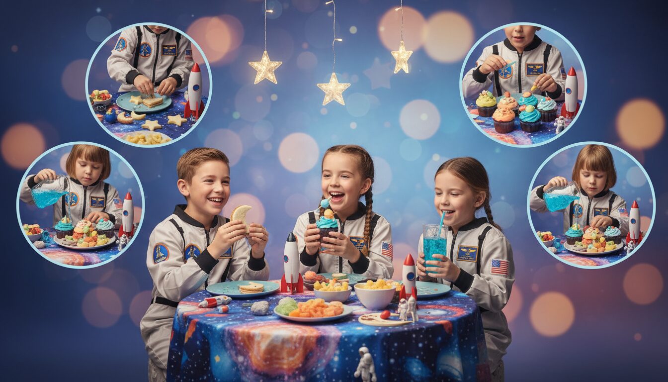 découvrez une pause goûter à thème express et facile pour les enfants de 7 à 9 ans, sur le thème passionnant de la mission spatiale. idéal pour un moment ludique et gourmand!