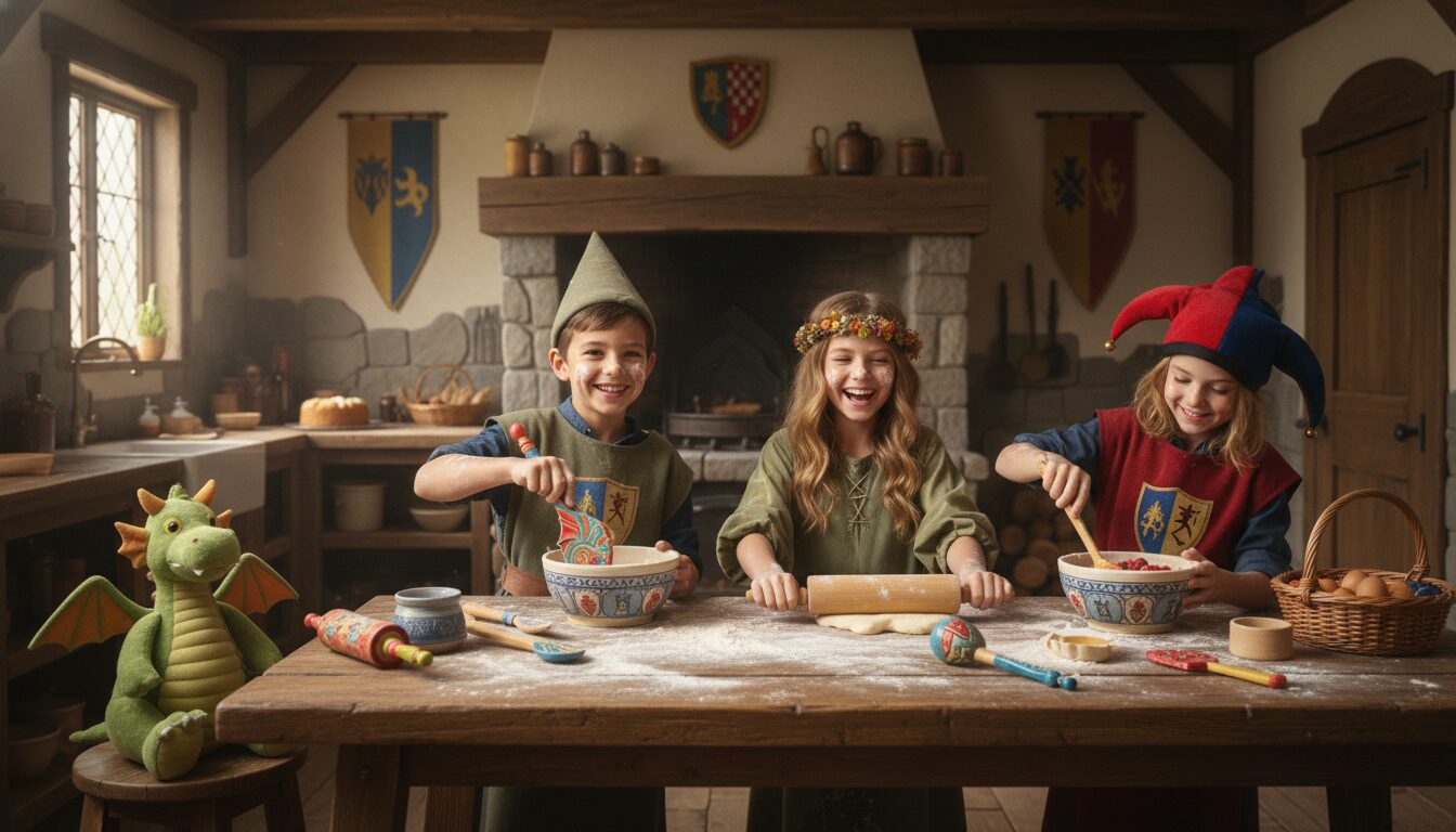 découvrez comment organiser un goûter à thème express et facile pour les enfants de 3 à 6 ans avec le banquet des petits chevaliers, une fête magique et ludique adaptée aux petits chevaliers en herbe.