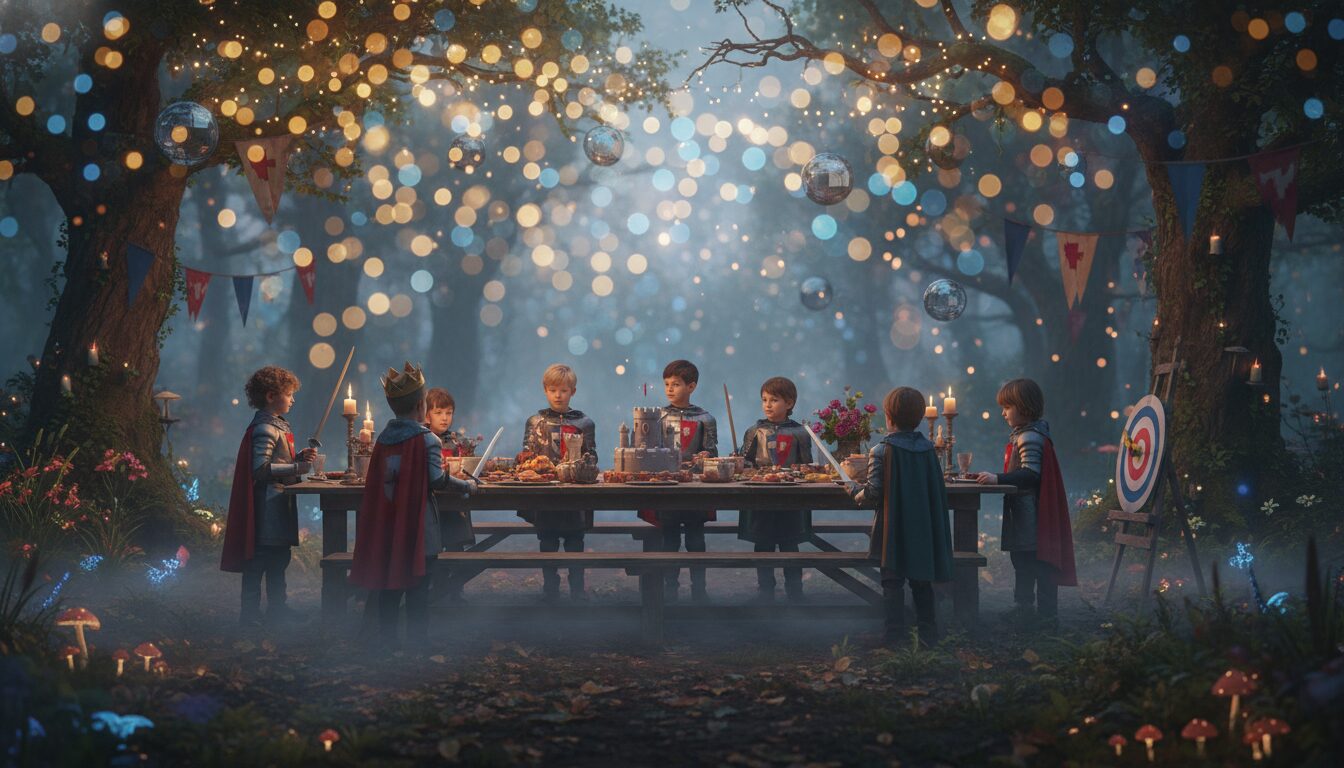 découvrez notre menu d’anniversaire clé en main « le banquet des petits chevaliers », spécialement conçu pour les enfants de 3 à 6 ans, alliant plats savoureux et ambiance magique pour une fête inoubliable.