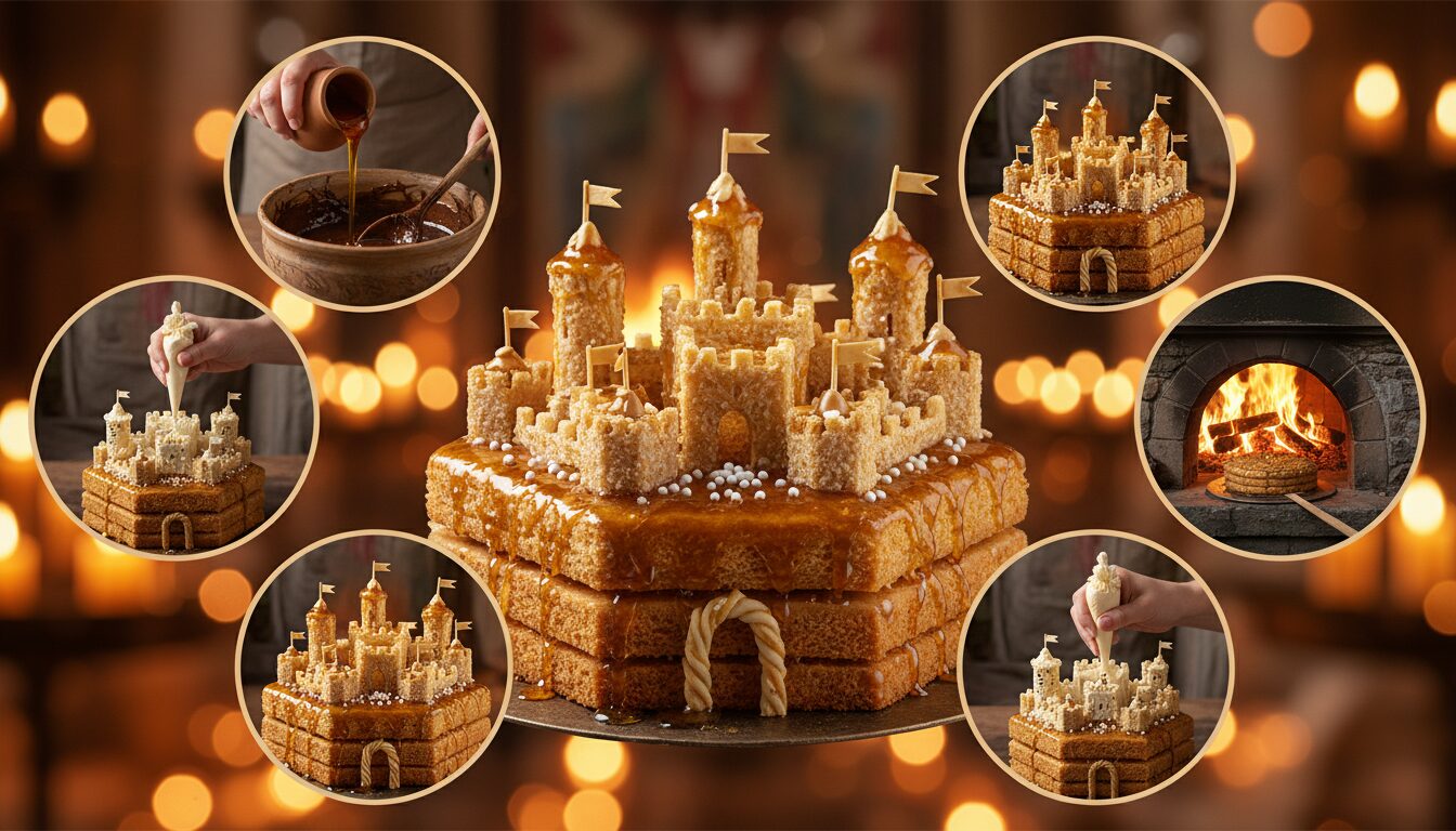 découvrez la recette exceptionnelle du gâteau au miel du seigneur des châteaux forts, un dessert riche en saveurs et en histoire, parfait pour ravir vos papilles.