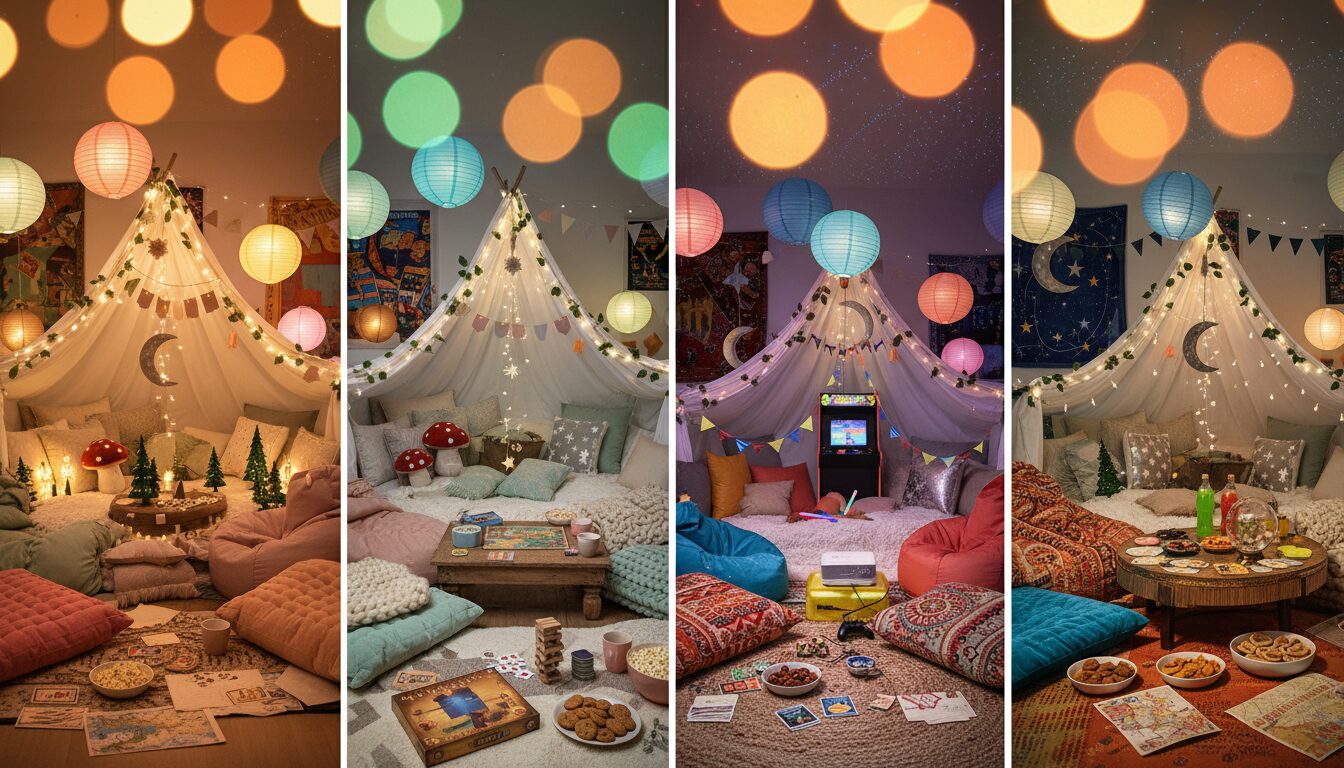 créez une ambiance cosy et amusante pour une soirée pyjama inoubliable avec des jeux divertissants et des décorations faciles à réaliser.
