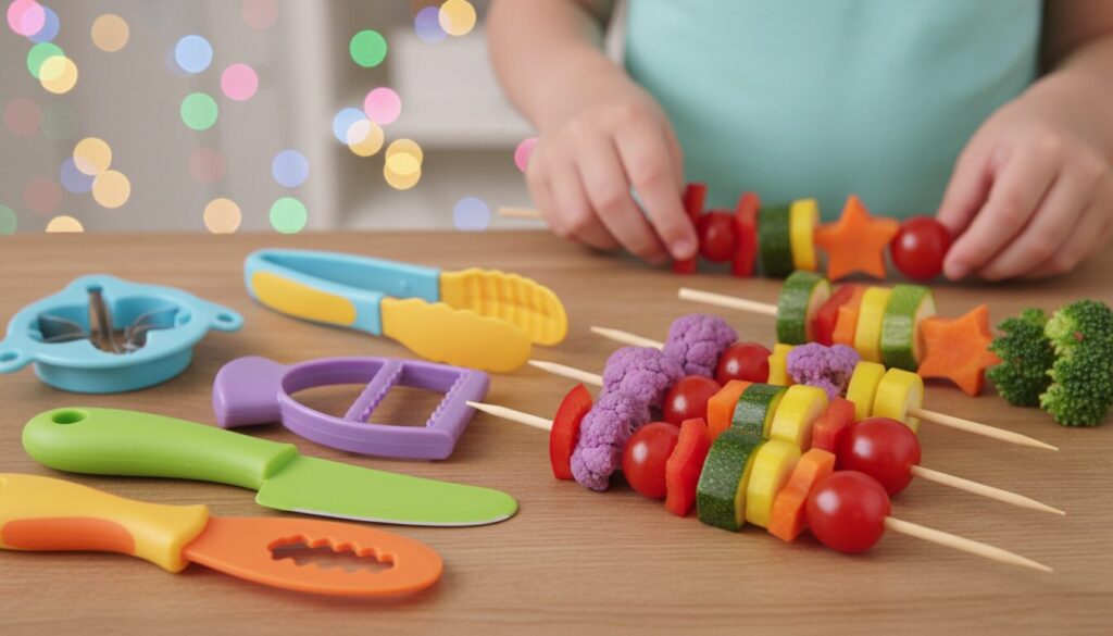 découvrez une recette ludique de brochettes de légumes colorées, parfaite pour que les enfants s'amusent à assembler et découvrir de nouvelles saveurs saines.