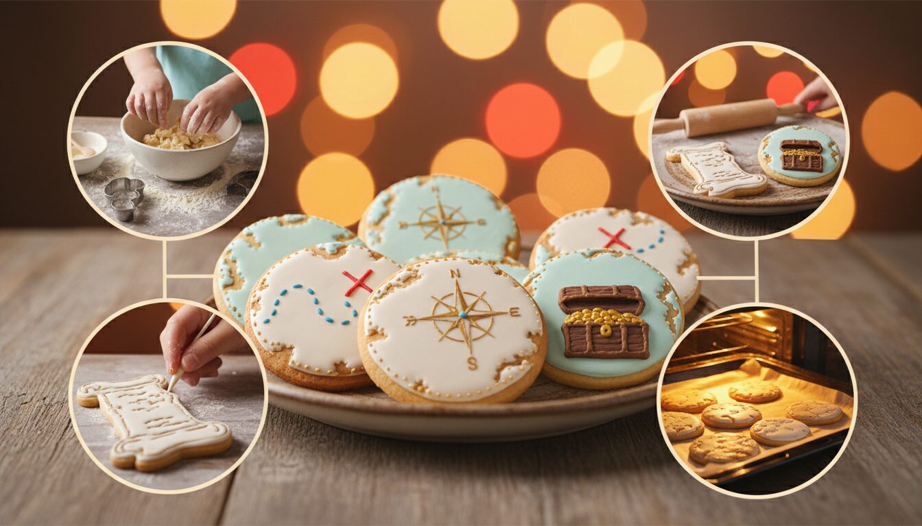 découvrez nos cookies cartes au trésor, parfaits pour les explorateurs en herbe qui aiment l'aventure et la gourmandise. un délice à partager en famille !