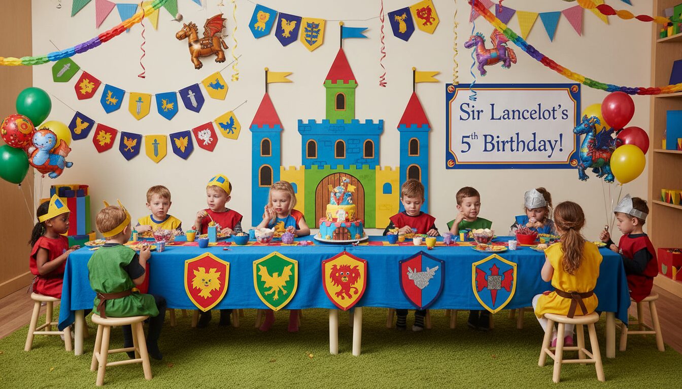découvrez des décorations originales et adaptées aux enfants pour une fête sur le thème des chevaliers, parfaites pour émerveiller les petits invités.