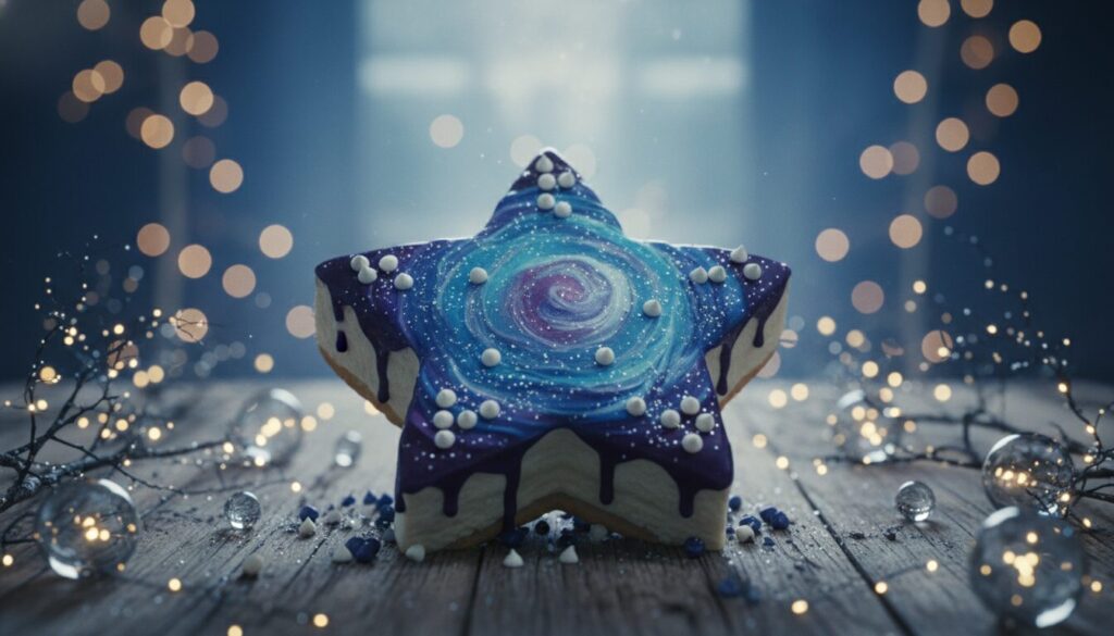 découvrez notre dessert lunaire enchanteur, mêlant étoiles de vanille délicates et une touche de sorcellerie gourmande pour un voyage gustatif magique.