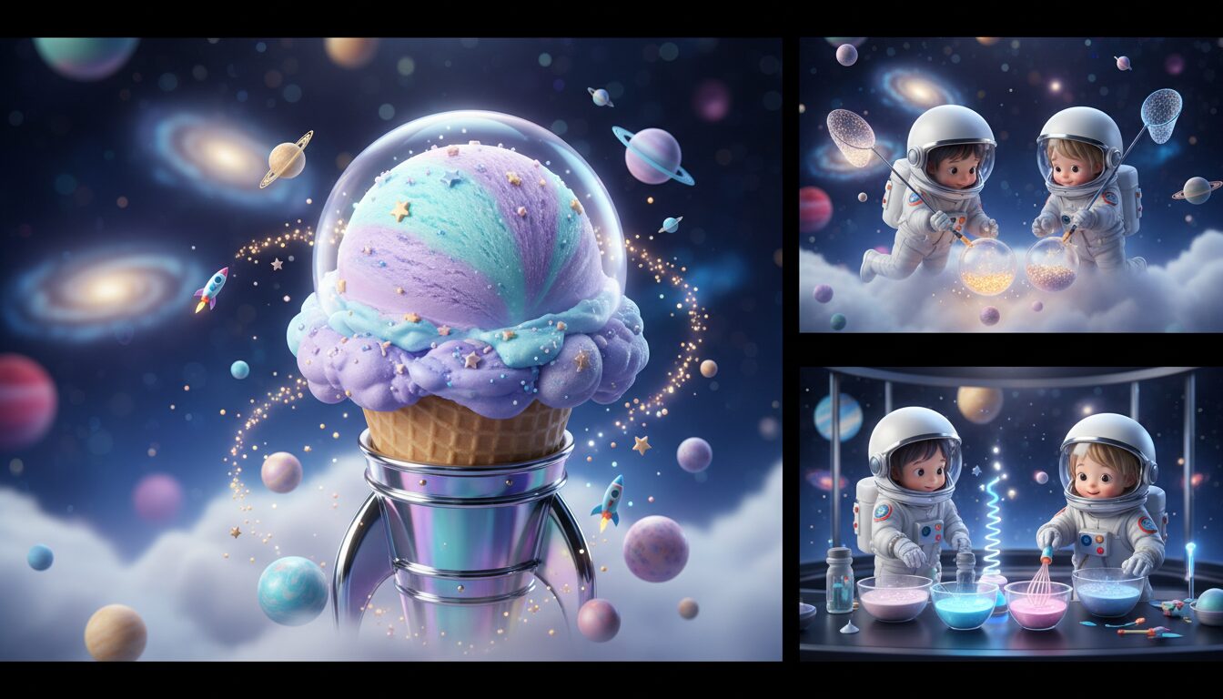 découvrez la glace lunaire spécialement conçue pour les enfants passionnés de voyage spatial, une gourmandise qui allie plaisir et imagination interstellaire.