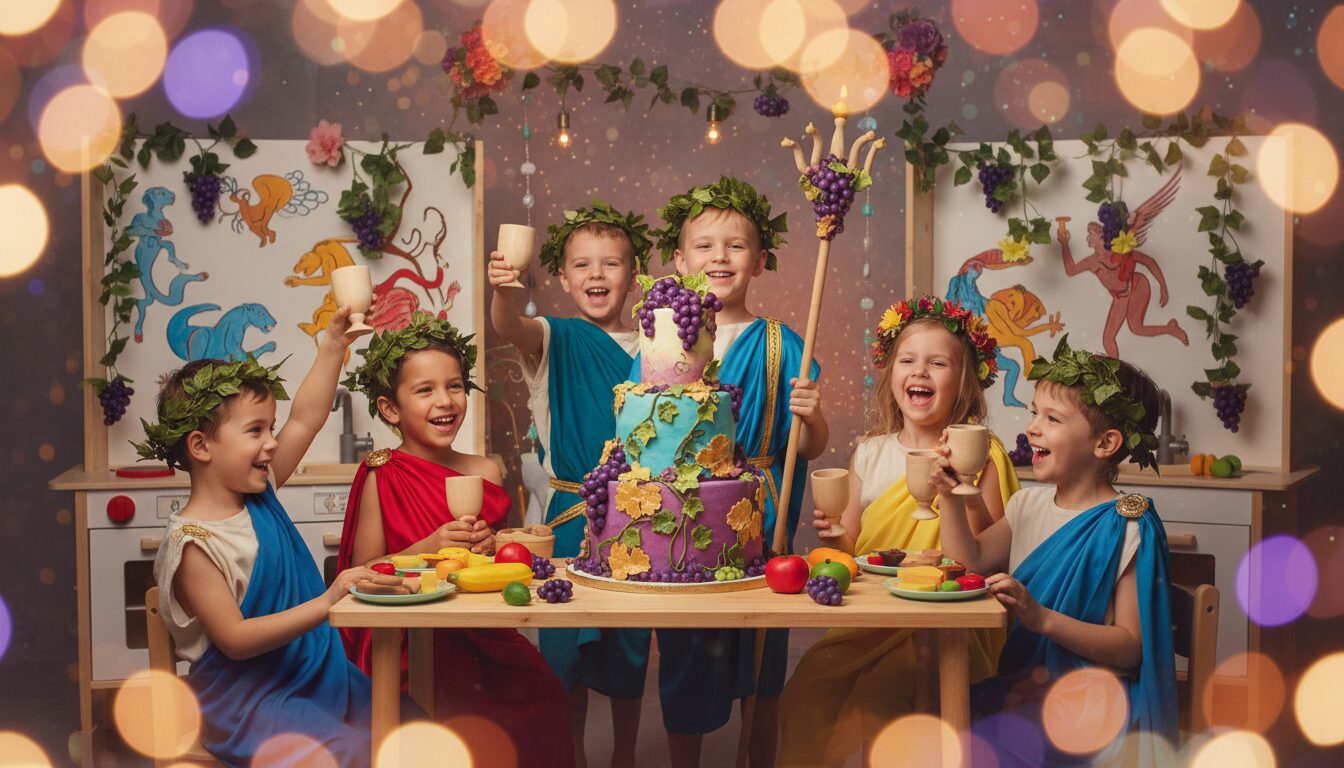 découvrez le goûter divin de dionysos, une expérience gourmande et ludique pour vos jeux de rôle, mêlant saveurs envoûtantes et moments conviviaux.