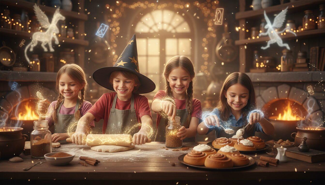 découvrez un goûter ensorcelé avec nos rouleaux de cannelle enchantée, une douceur magique qui séduira petits et grands à chaque bouchée.