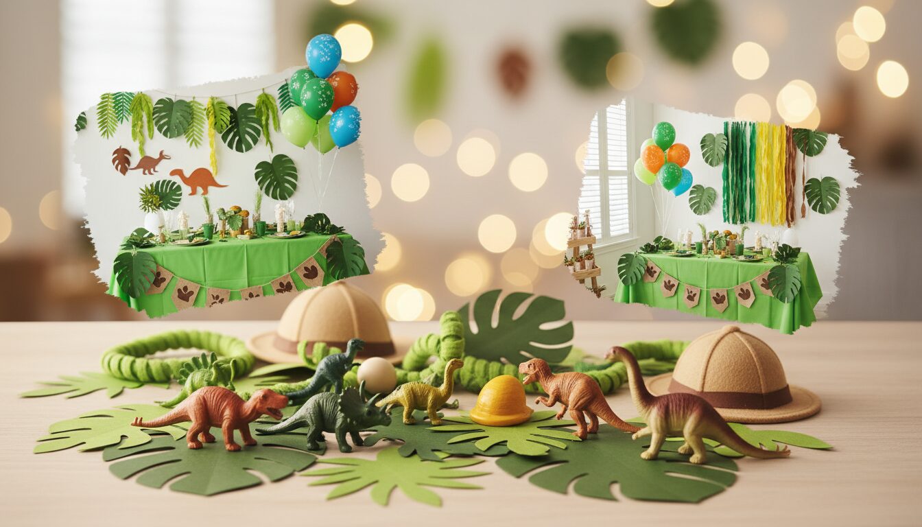 découvrez des idées de décorations abordables pour une ambiance jungle et dinosaures, parfaites pour toutes vos fêtes et événements à petit prix.