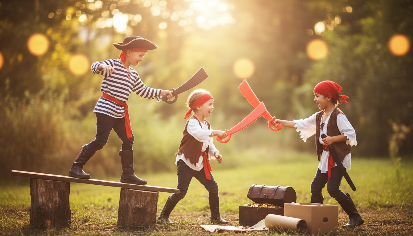 organisez un anniversaire inoubliable avec notre menu clé en main la chasse au trésor des pirates, spécialement conçu pour les enfants de 7 à 9 ans. amusement garanti !