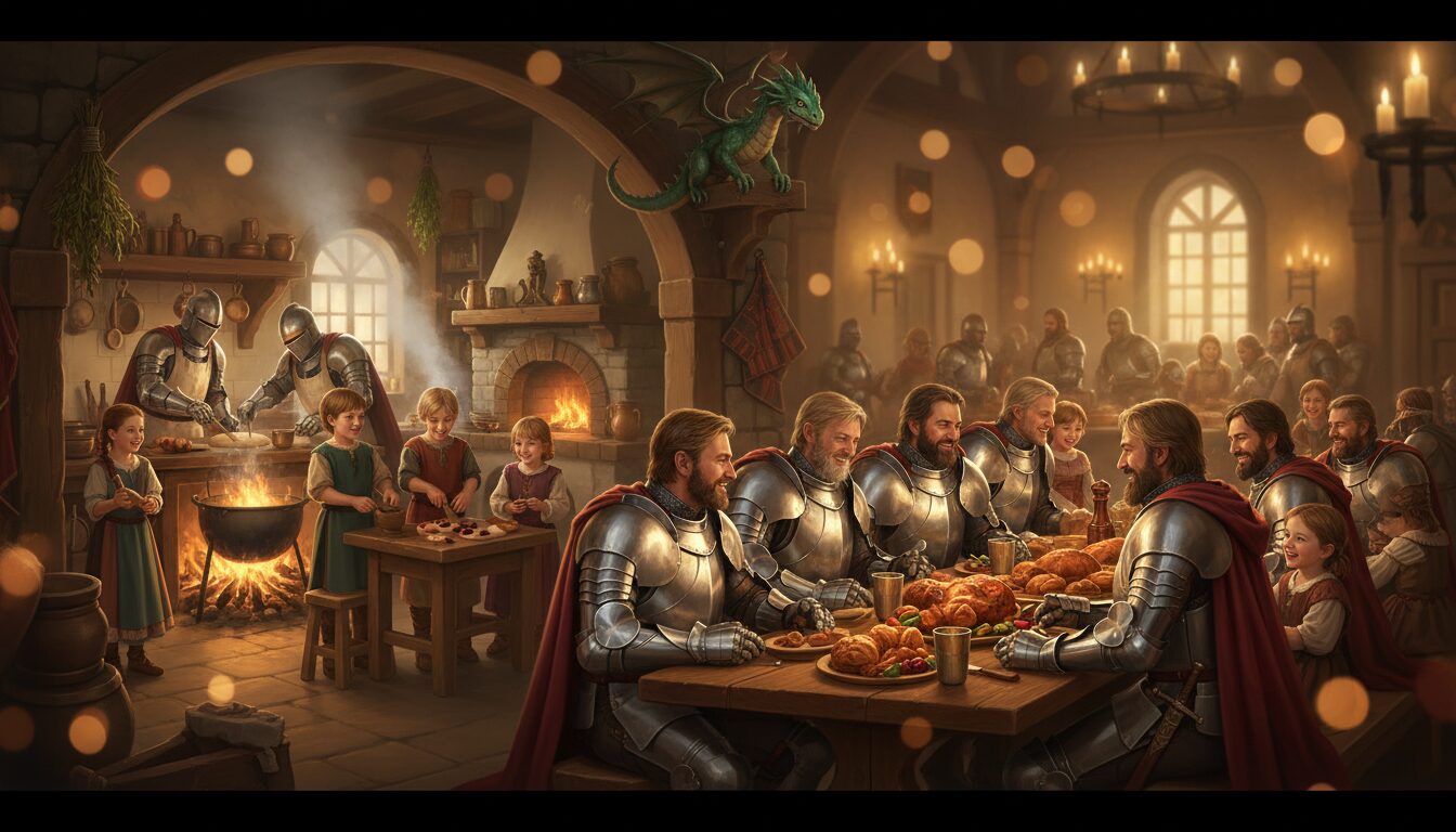 partez à l'aventure avec la chasse au trésor gourmand des chevaliers du moyen âge et découvrez des énigmes savoureuses dans un cadre historique passionnant.