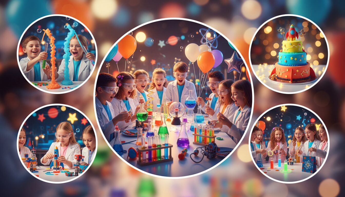 découvrez notre menu d'anniversaire clé en main 'la mission scientifique ultime', spécialement conçu pour les enfants de 10 à 12 ans, alliant plaisir et apprentissage autour d'expériences scientifiques captivantes.