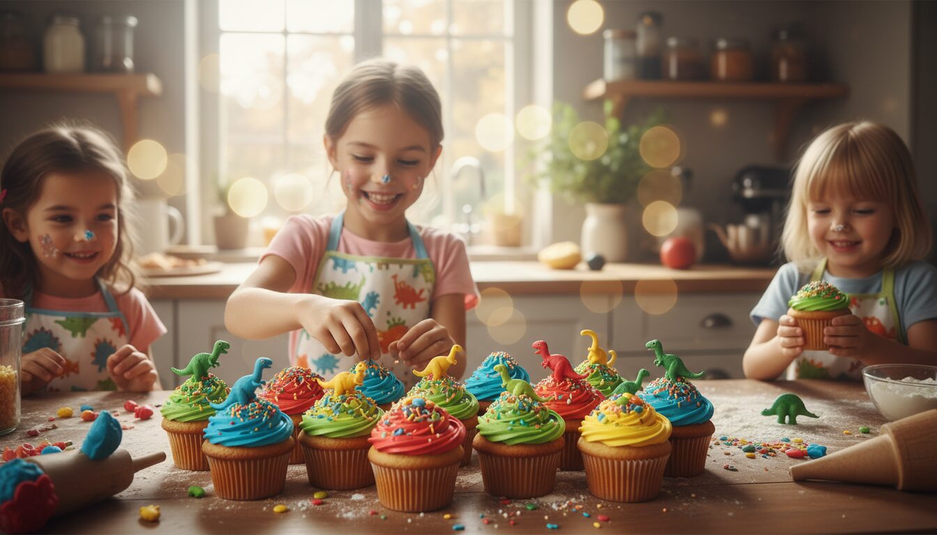 découvrez une idée de goûter à thème express et facile pour les enfants de 7 à 9 ans : la pause sur la piste des dinosaures, ludique et gourmande !