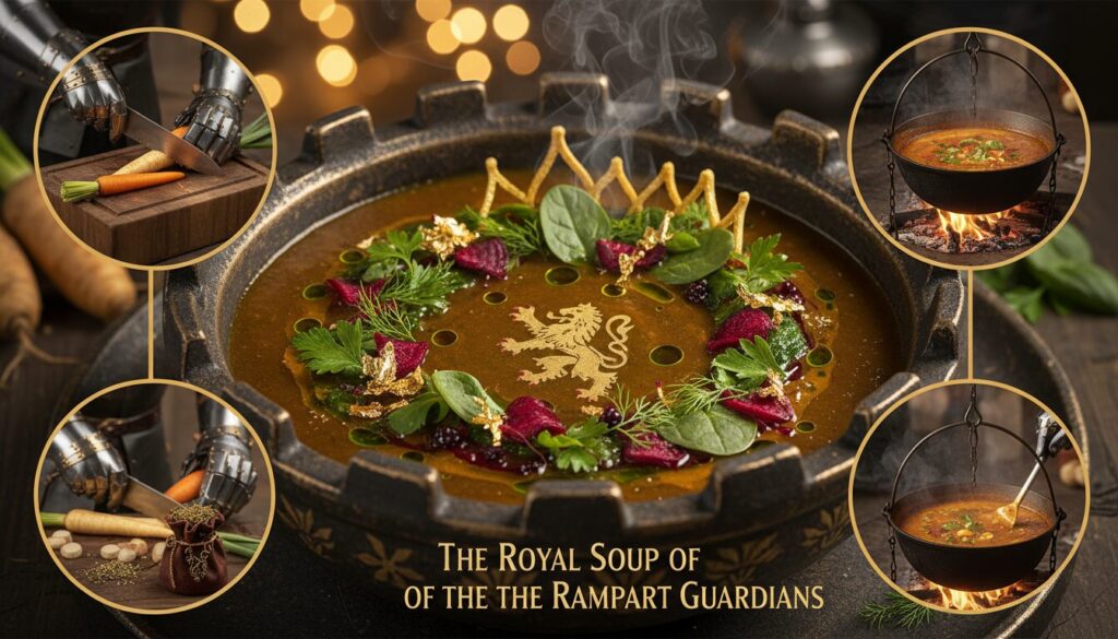 découvrez la recette authentique de la soupe royale des gardiens des remparts, un plat savoureux alliant tradition et saveurs riches pour réchauffer vos repas.