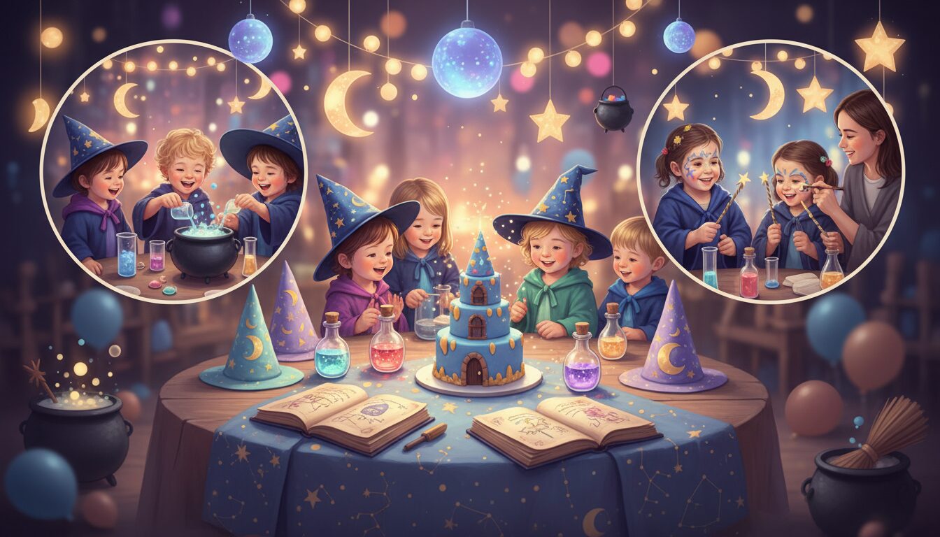 découvrez le menu d’anniversaire clé en main « l’école des petits sorciers » pour les enfants de 3 à 6 ans, une fête magique et gourmande pour un moment inoubliable.