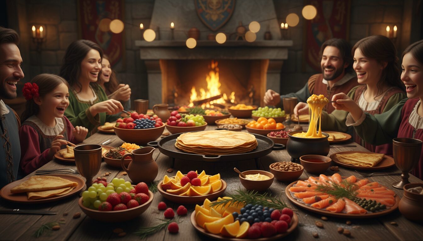 découvrez les crêpes flamboyantes de la fête au château, une expérience gourmande et festive qui ravira petits et grands lors de cet événement unique.