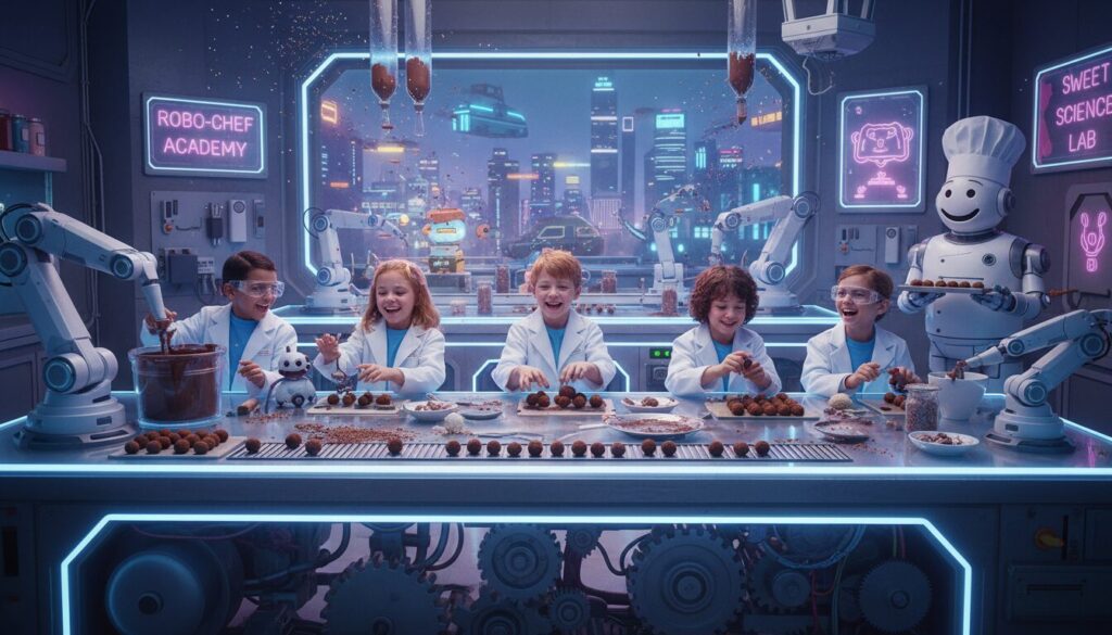 découvrez la mission chocolatée ultime : apprendre à confectionner des truffes robotiques sucrées, alliant gourmandise et technologie pour un plaisir unique.