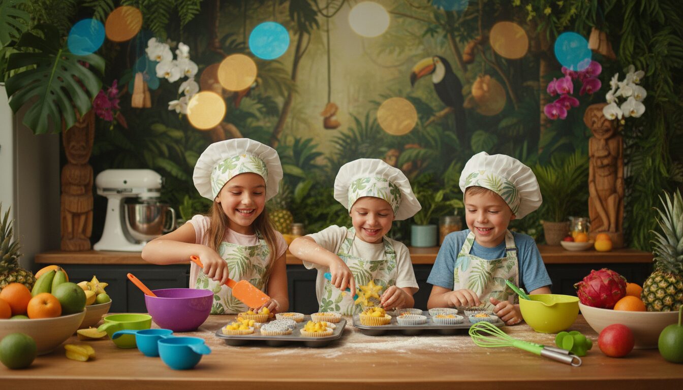 découvrez la recette savoureuse des muffins aux fruits tropicaux du trésor de la jungle, parfaits pour une pause gourmande pleine d'exotisme et de fraîcheur.