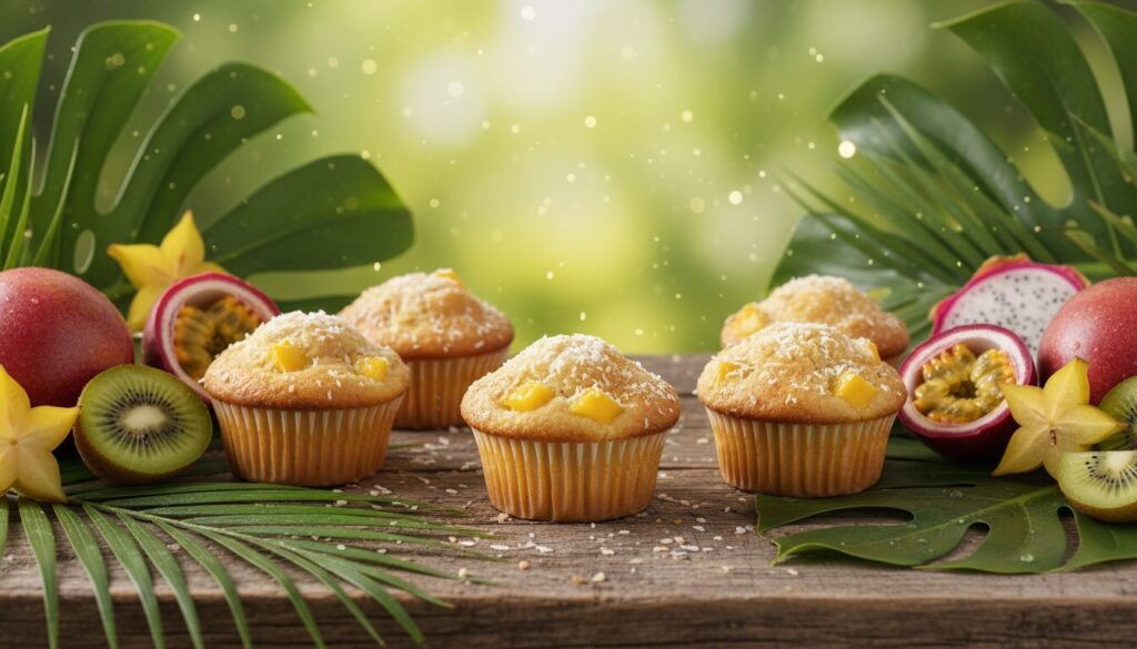 découvrez nos muffins aux fruits tropicaux du trésor de la jungle, une recette savoureuse et exotique qui éveille les papilles avec des saveurs fraîches et naturelles.