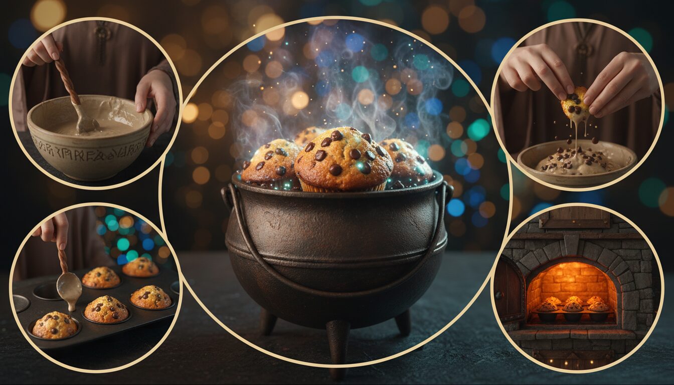 découvrez les muffins du chaudron fumant aux pépites enchantées, des délices magiques alliant saveurs gourmandes et ingrédients mystérieux pour un voyage gustatif unique.