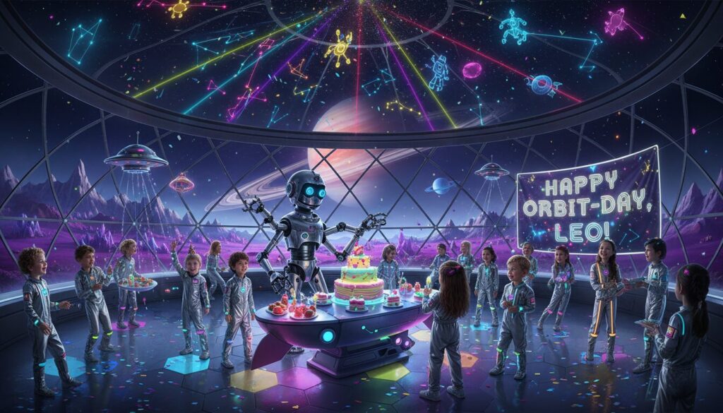 découvrez comment organiser un goûter à thème réussi avec une atmosphère futuriste mêlant espace et robots, pour divertir petits et grands.