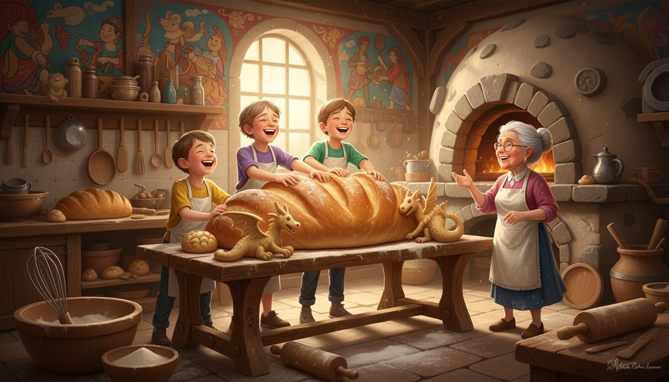 découvrez le pain des géants, une spécialité authentique parfaite pour le banquet sur la montagne divine, alliant tradition et saveurs généreuses.