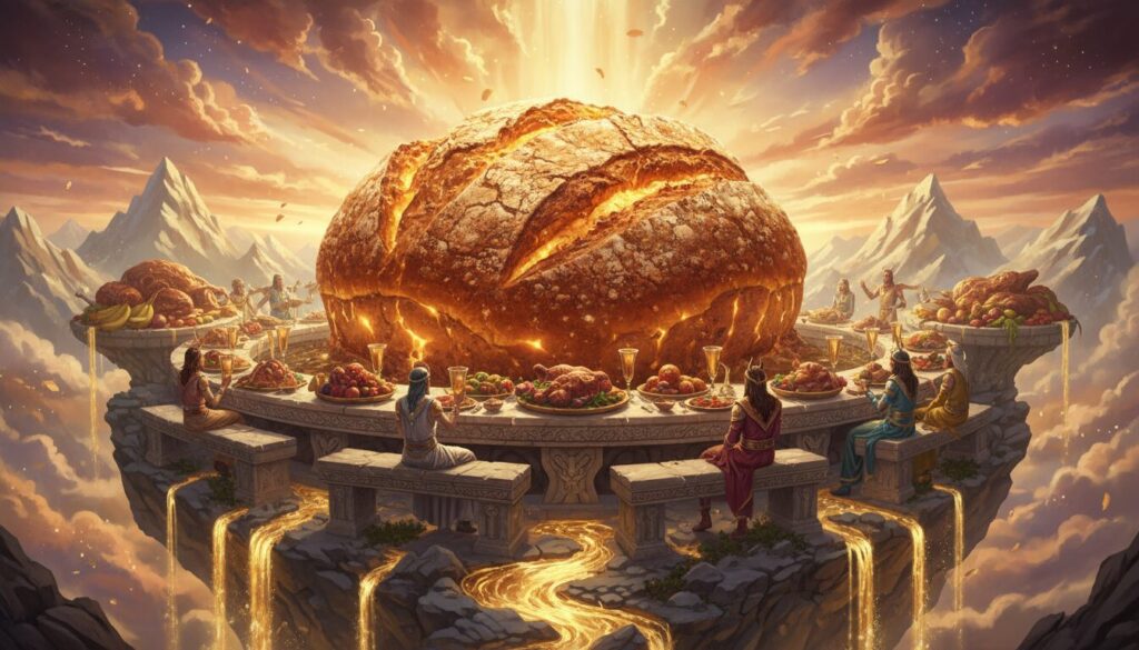 découvrez le pain des géants, une spécialité authentique et généreuse, parfaite pour un banquet sur la montagne divine. savourez une expérience culinaire unique et conviviale.