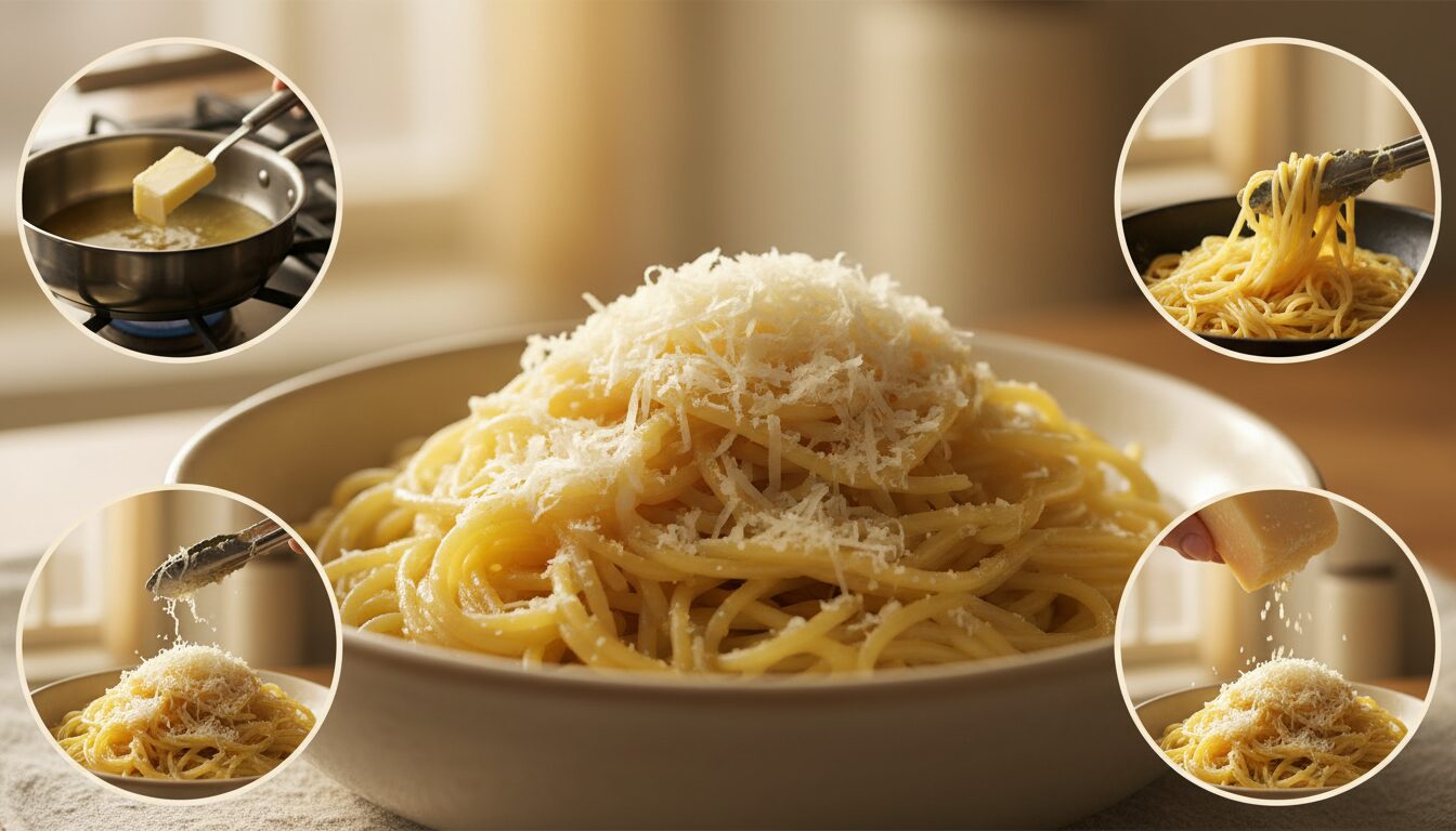 découvrez une recette simple et rapide de pâtes au beurre et parmesan, parfaite à cuisiner presque tout seul pour un repas savoureux en un rien de temps.
