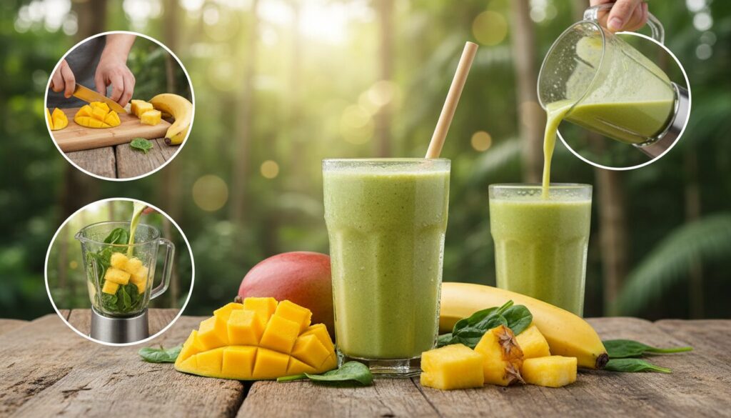 découvrez notre smoothie jungle énergisant, parfait pour vos expéditions en forêt. un mélange naturel et revitalisant pour rester actif toute la journée.
