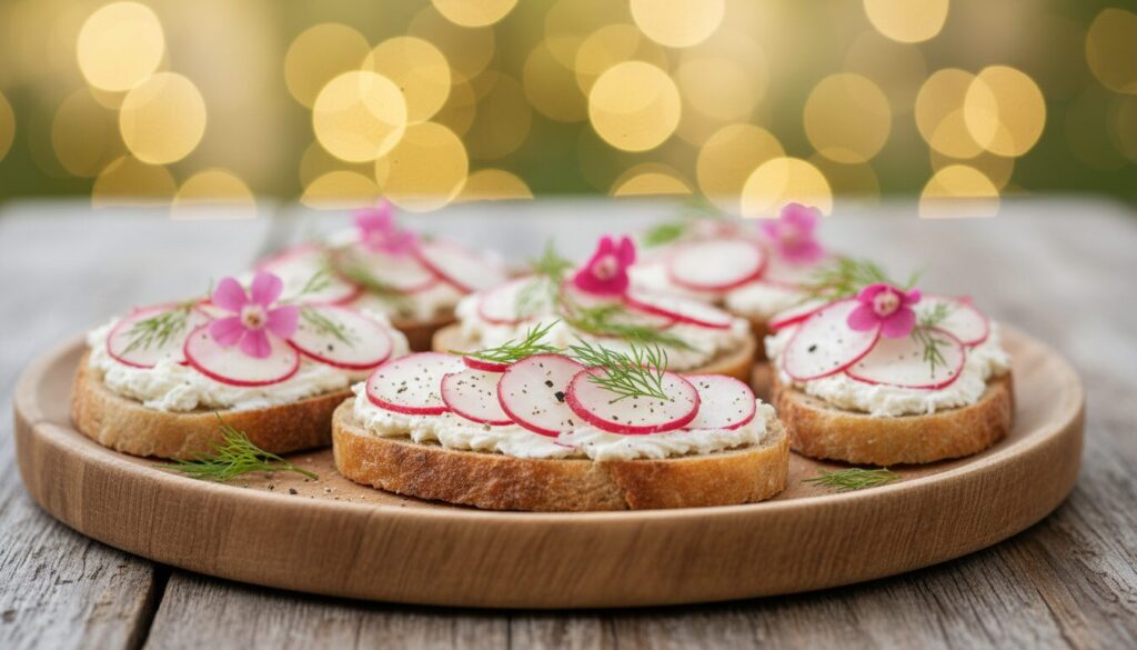 découvrez nos toasts de fromage frais et radis, une recette simple et rapide à préparer en quelques minutes, parfaite pour un apéritif frais et gourmand.