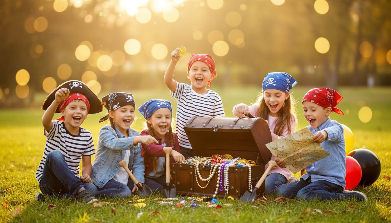 organisez un goûter express sur le thème pirate pour les 10-12 ans, avec une ambiance ludique et des activités amusantes pour un anniversaire réussi.