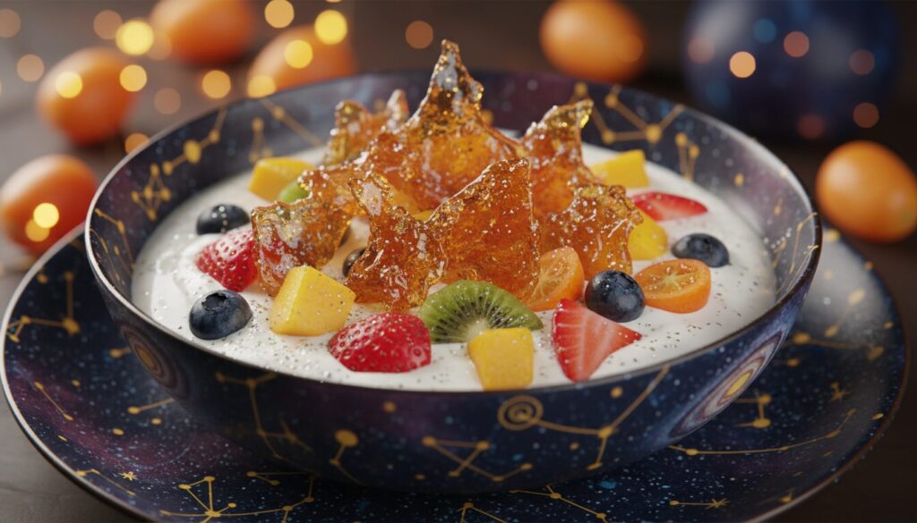 découvrez notre yaourt aux éclats d’astéroïdes, une expérience unique alliant douceur lactée et morceaux croquants venus de l’espace pour un goût interstellaire.