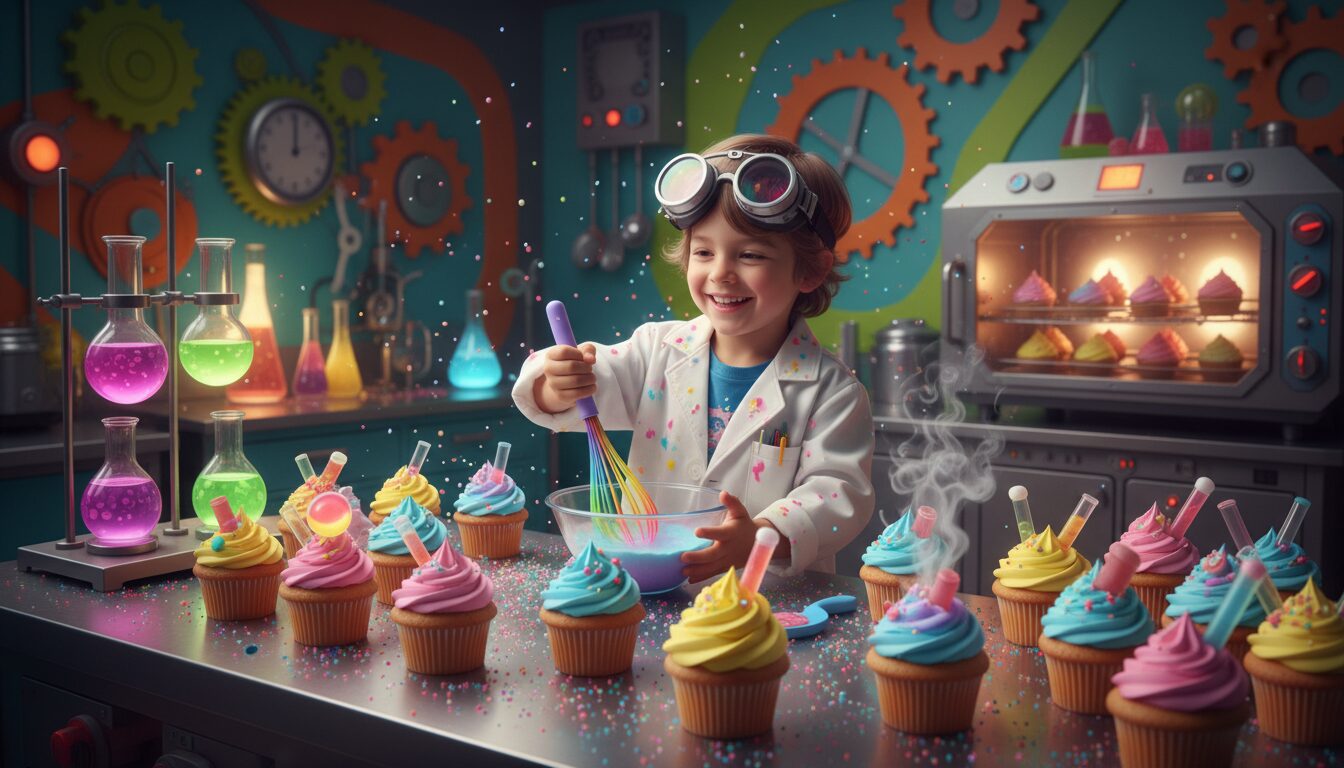 découvrez l'épreuve sucrée du laboratoire secret avec des cupcakes rigolos, une expérience gourmande et ludique qui ravira petits et grands.