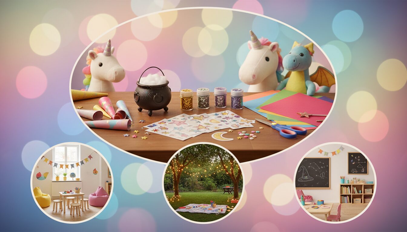 atelier créatif facile sur le thème de la magie, spécialement conçu pour les enfants de 3 à 6 ans, parfait pour animer un goûter ludique et magique.