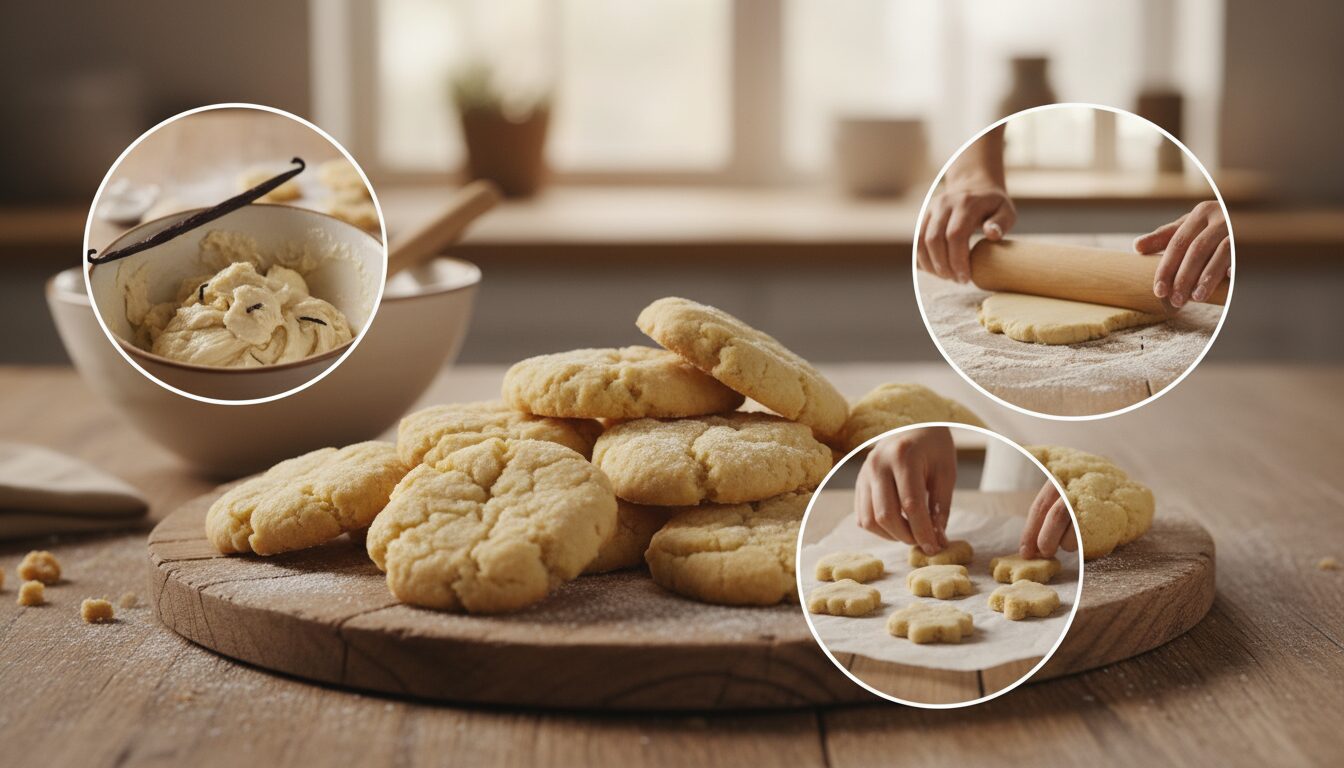 découvrez notre recette facile de biscuits sablés à la vanille, parfaits pour un goûter délicieux et simple à façonner.