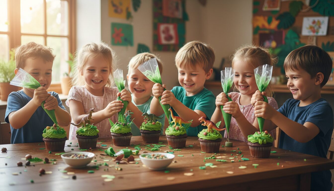 découvrez nos cupcakes inspirés de la forêt tropicale, parfaits pour les chasseurs de dinosaures en quête d'une gourmandise originale et savoureuse.