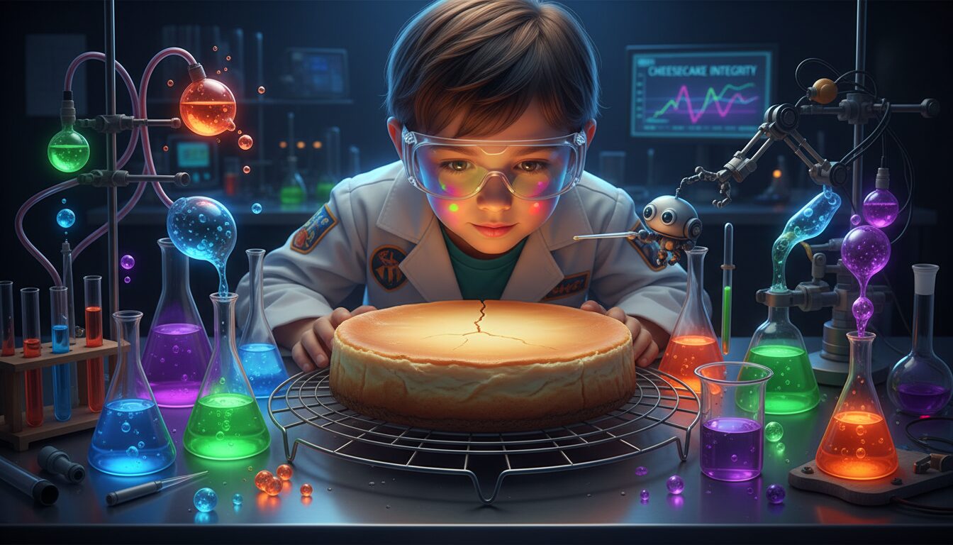 découvrez une démonstration spectaculaire où un gâteau au fromage se transforme en neutrons sucrés, alliant science et gourmandise pour un résultat étonnant et délicieux.