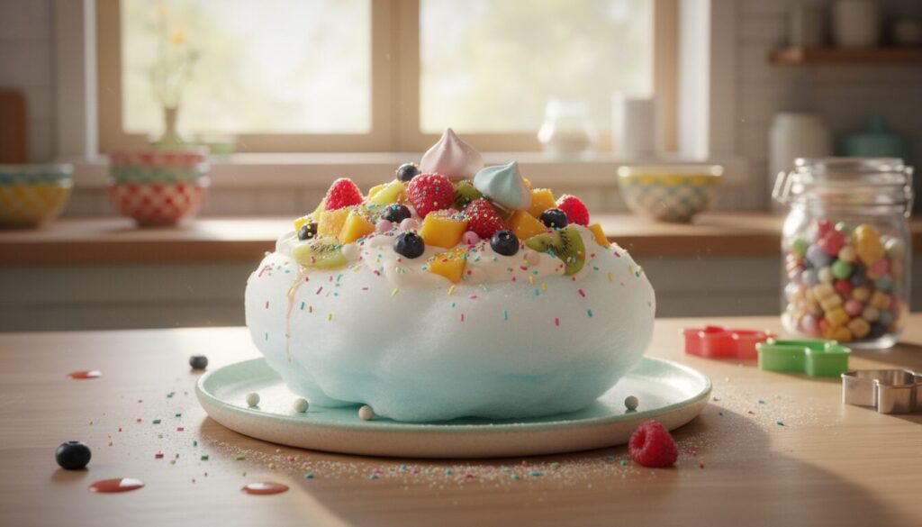 découvrez notre dessert nuage de coton, une douceur légère et sucrée idéale pour les super héros en herbe. parfait pour éveiller les papilles des enfants et rendre leurs goûters magiques !