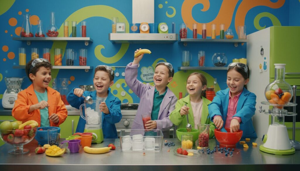 découvrez une expérience ludique et rafraîchissante avec notre smoothie givré, spécialement conçu pour éveiller la curiosité des mini savants en herbe.