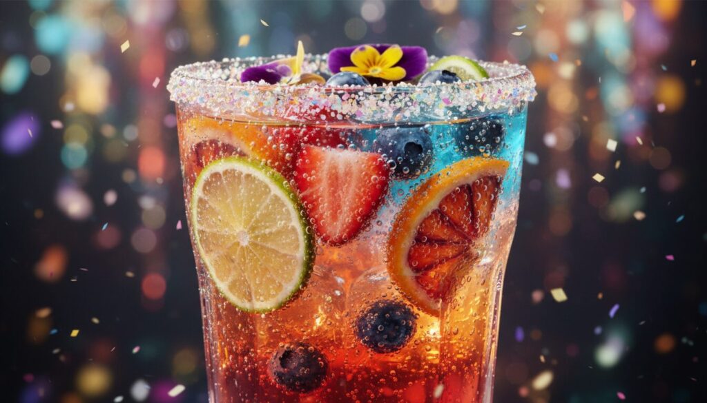 découvrez la formule secrète d'une boisson colorée et pétillante qui éveille les sens et ravit les yeux.