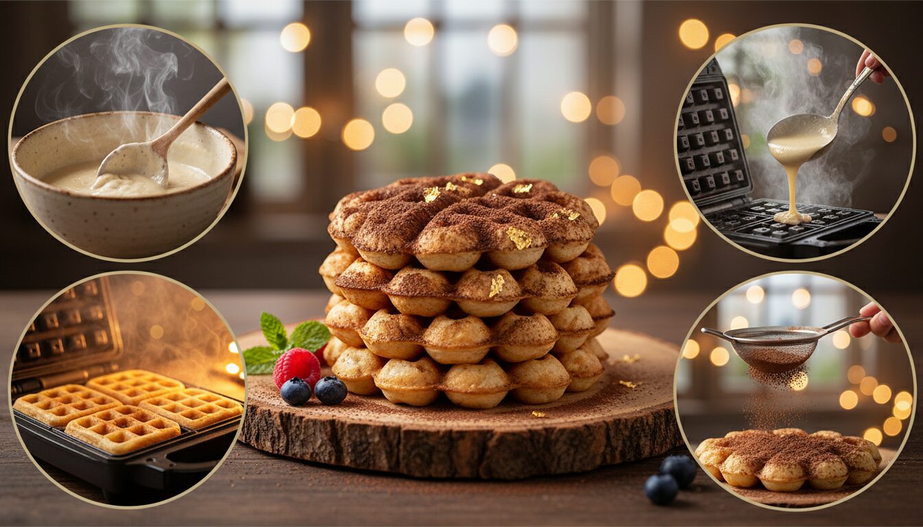 découvrez la recette des gaufres magiques aux poussières de chocolat noir, une gourmandise facile et rapide à préparer pour un moment de plaisir intense.