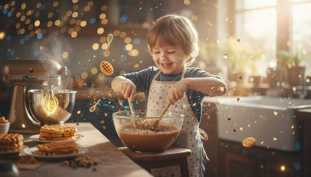découvrez la recette des gaufres magiques aux poussières de chocolat noir, une douceur irrésistible alliant légèreté et saveur intense pour un moment gourmand unique.