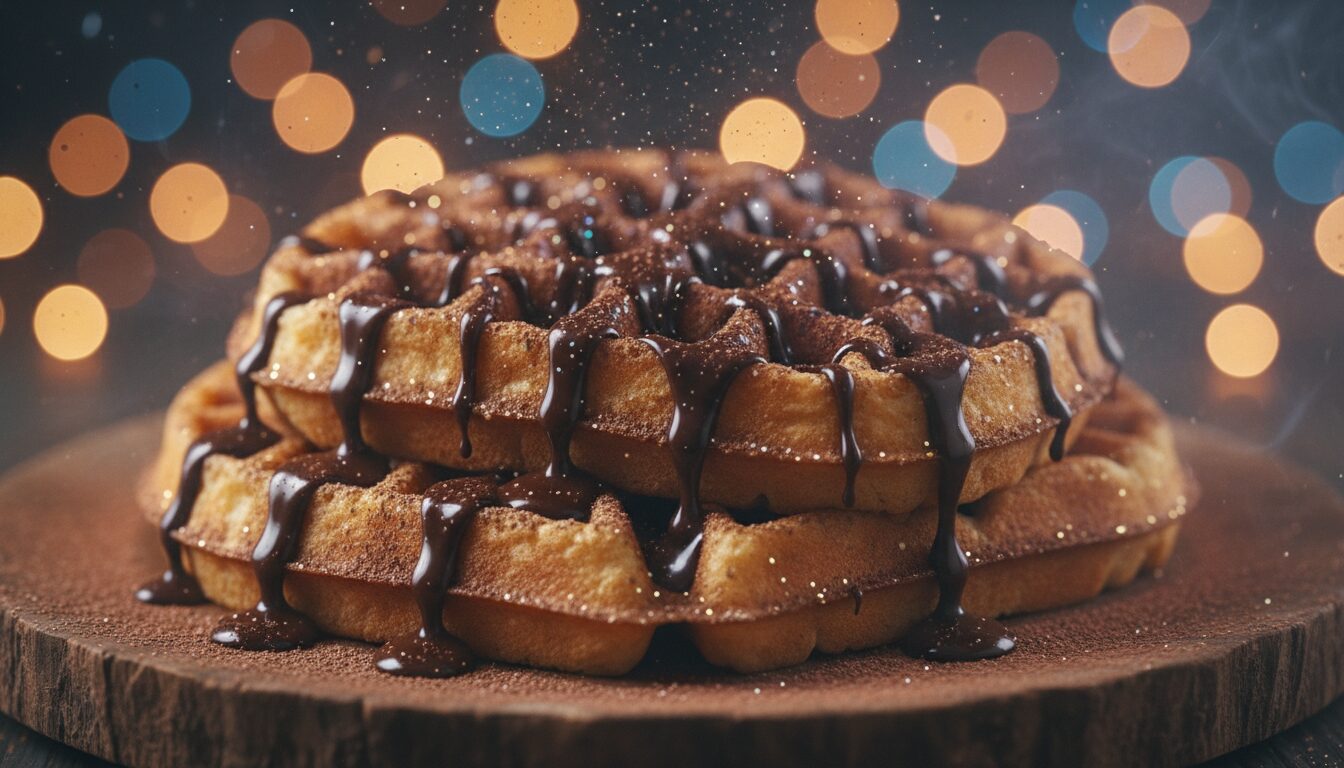 découvrez la recette des gaufres magiques aux poussières de chocolat noir, une douceur gourmande et facile à réaliser pour régaler petits et grands.